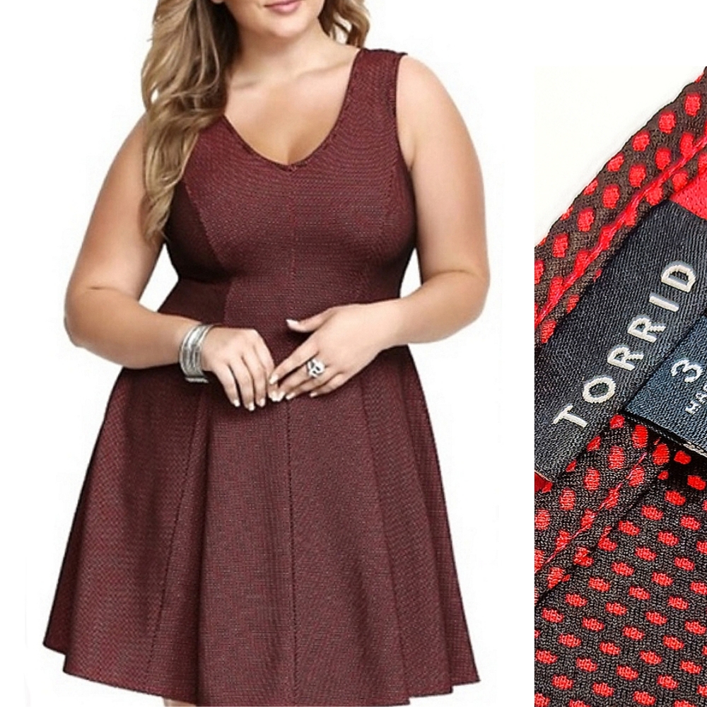 Torrid | Textured Sleeveless Mesh Swing Dress | Women's 3X